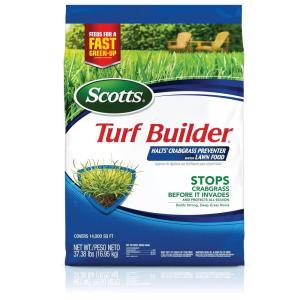 imageScotts Turf Builder Halts Crabgrass Preventer with Lawn Food  PreEmergent Weed Killer Fertilizer 14000 sq ft 3738 lb14 000 sq ft