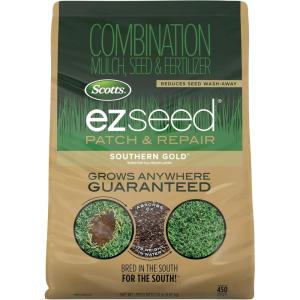 imageScotts EZ Seed Patch ampamp Repair Southern Gold Blend for Tall Fescue Lawns Mulch Grass Seed and Fertilizer for Bare Spots and Repair Bred for The South 20 lbs20 lb
