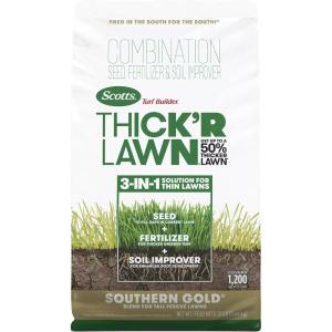 imageScotts EZ Seed Patch ampamp Repair Southern Gold Blend for Tall Fescue Lawns Mulch Grass Seed and Fertilizer for Bare Spots and Repair Bred for The South 20 lbs12 lb